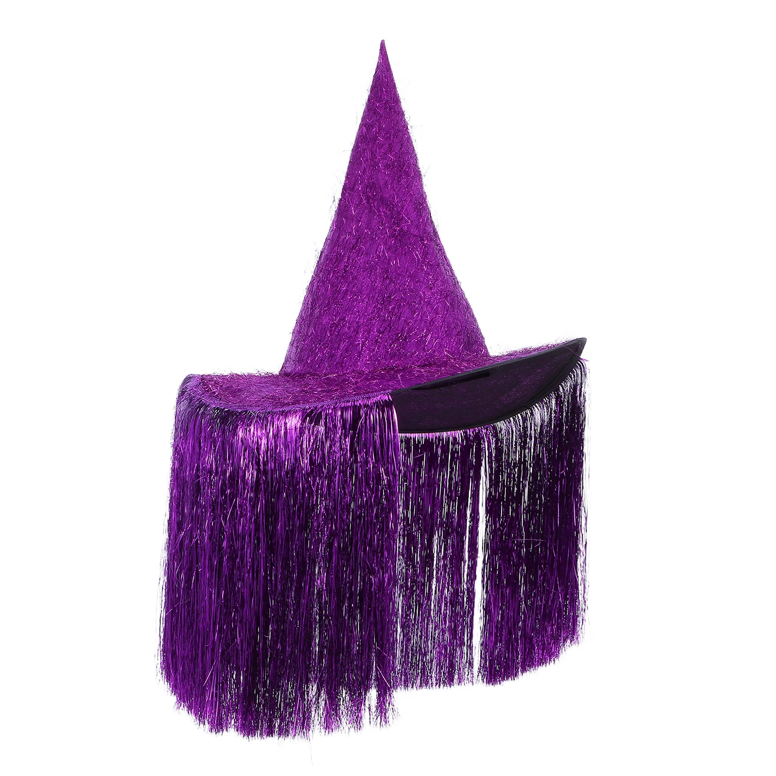 قبعة الساحرة للهالوين قماش أكسفورد أرجواني شرابة للأطفال ملحقات حفلات أعياد الميلاد ملحقات تنكرية لوازم تنكرية