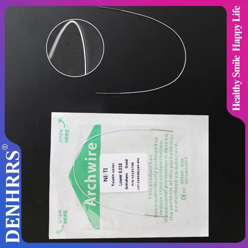 2Packs Tooth Color Coated Niti Orthodontic Arch Wire 1Upper 1Lower