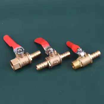 黃銅球閥,帶 G1/8 - G3/8 螺紋和 8 - 10mm 倒鉤接頭,適用於多種管道連接 10 最佳銷售 水暖配件 - №4