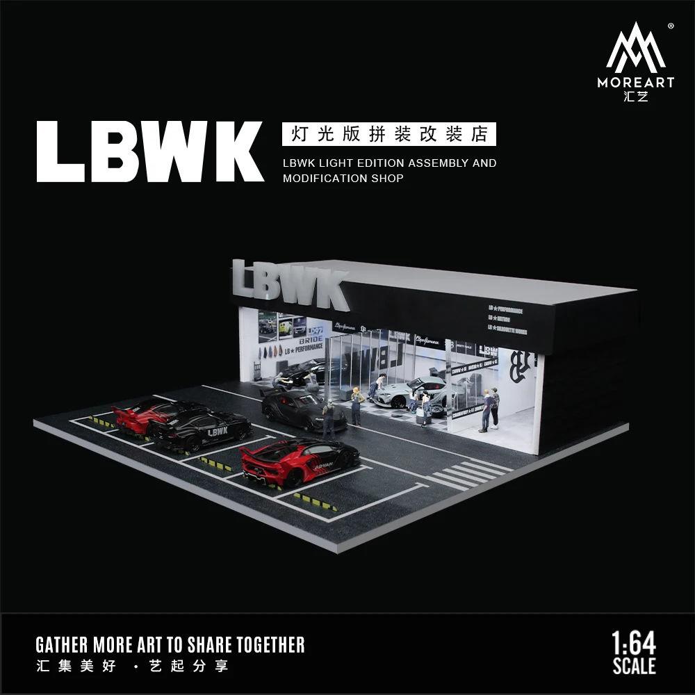 MoreArt 1:64 LBWK Lighting Assembly And Modification Shop Repair Shop Scene Model Assembling Scene