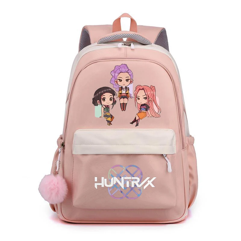 KPop Demon Hunters School Bags for Children Cute Cartoon Casual Students Rucksack Large Capacity Girls Backpack Women Backpack