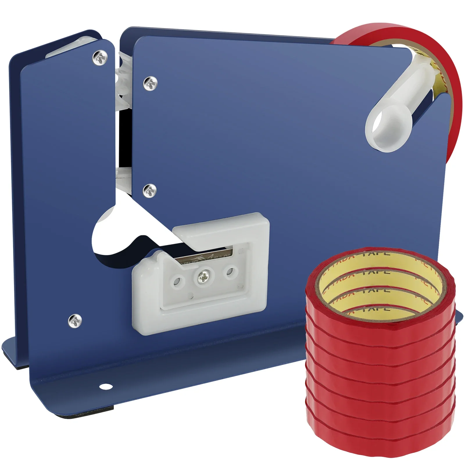 

Металлический упаковщик пакетов с 7, запечатывающей лентой, ручной упаковщик пакетов, конический диспенсер с триммером, противоскользящая сумка для магазина супермаркетов