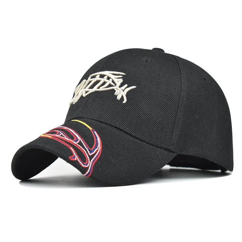 

New D Embroidered For Men And Women Outdoor Fish Camouflage Baseball Cap Thickened Dad Cap