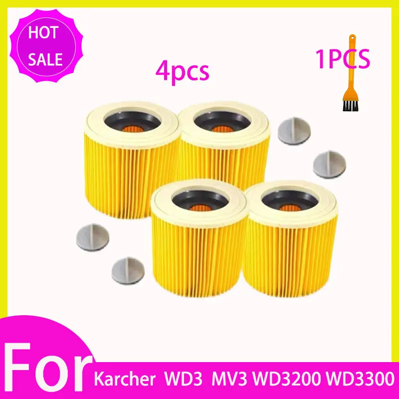 Vervanging Stofzak Hepa Filter Voor Karcher WD3 Premium WD3200 WD3300 MV3 Accessoires A2004 A2054 Stofzuiger Onderdelen