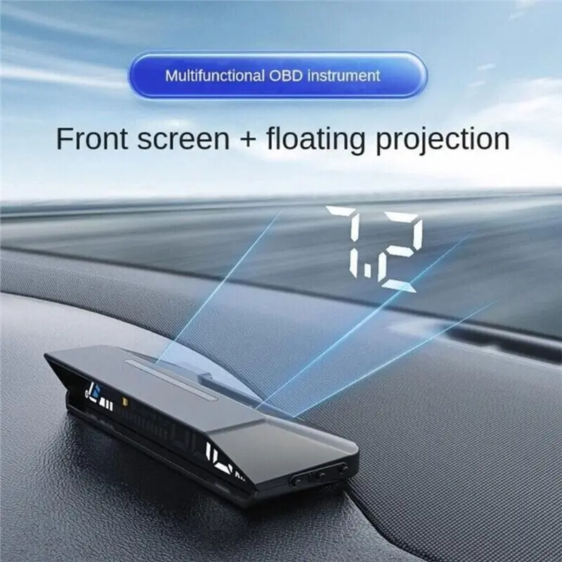 T17C Λ Driving Data Monitoring System Digital OBD2 Head Up Display Car Speedometer 87HE S100 Temperature Gauge Overspeed Meter