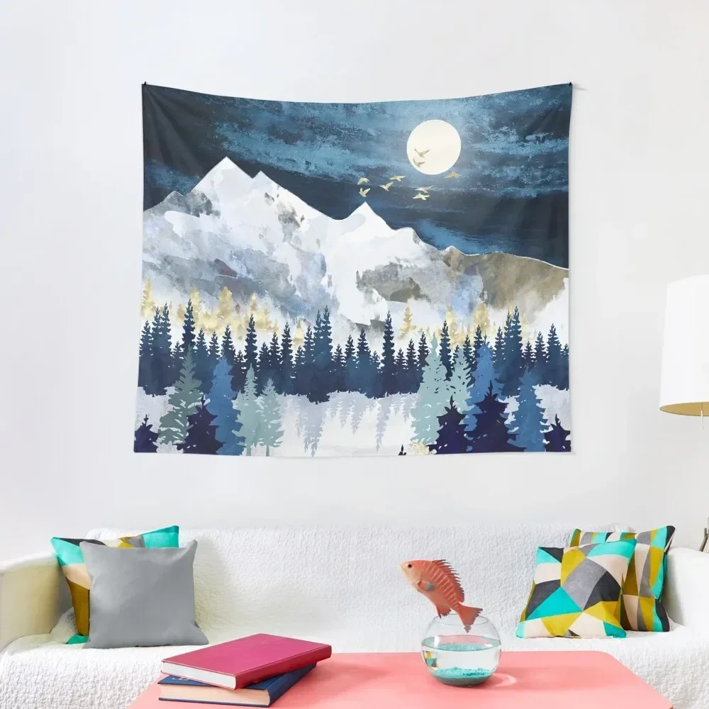 

Moonlit Snow Tapestry Bedroom Decor Nordic Home Decor Aesthetic Room Decoration House Decorations Tapestry