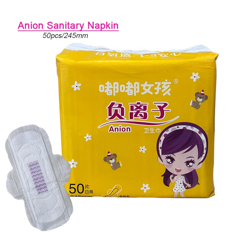 

50Pcs/Packs paNew Anion Sanitary Towels Women Menstrual Pads Feminine Organic Panty Liners Daily Use Menstruation Period Gasket