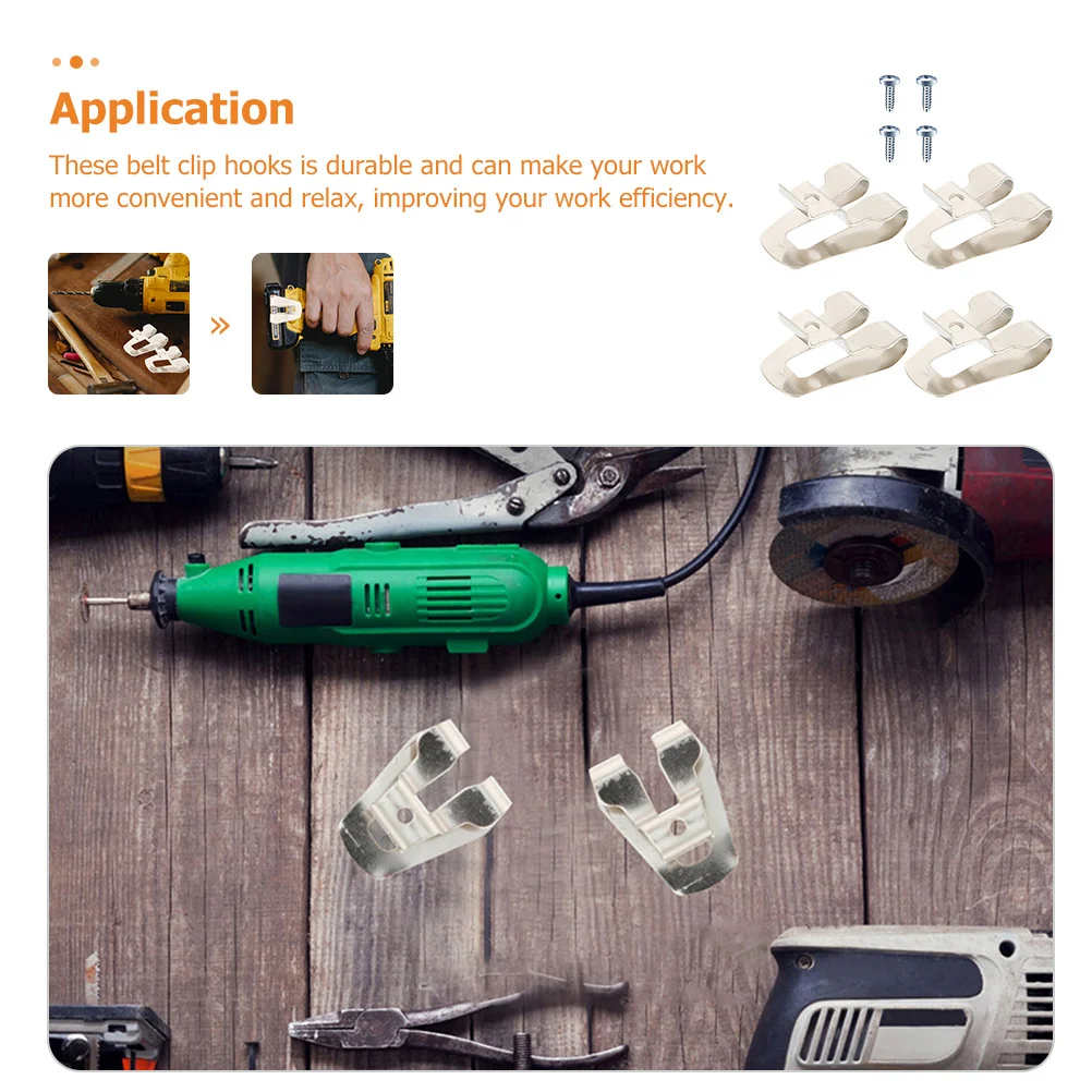 5 set ganci per clip da cintura in acciaio portautensili multifunzione per trapano avvitatore resistente alla ruggine durevole compatto regalo leggero