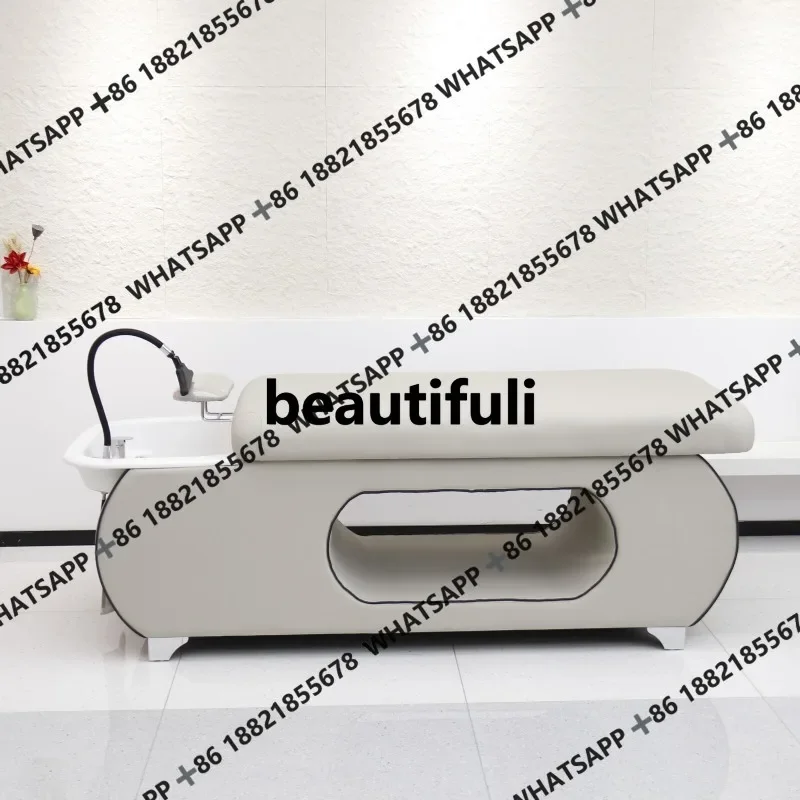 X Neues Modell, Shampoo-Bett für den Friseursalon, Kopfbehandlungsbett mit Begasungswasserzirkulation