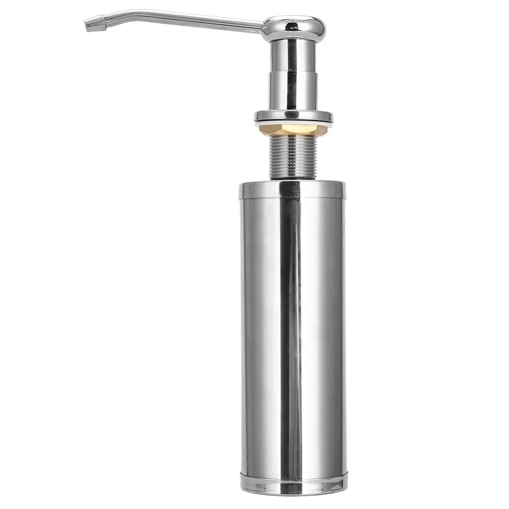 304 Stainless Steel Liquid Soap Dispenser 300ml Capacity Countertop Installation Hand Pump Dispenser Lotion Dispenser Bottle