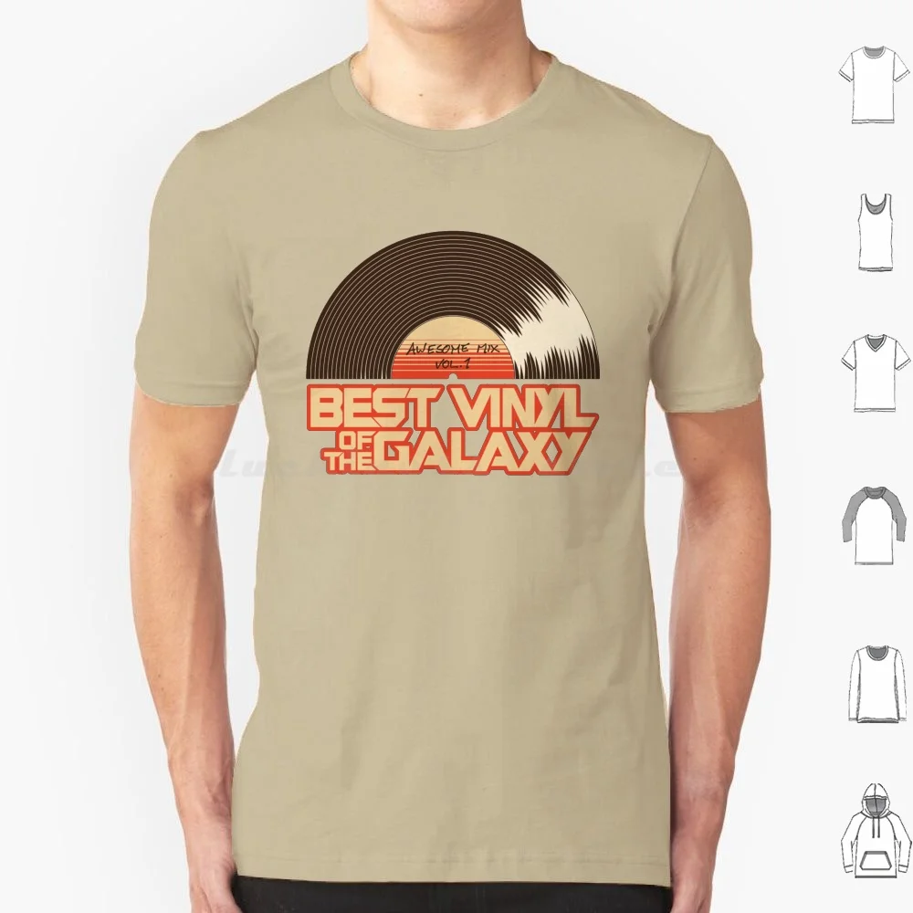 El Mejor Vinilo de la Galaxia, Awesome Mix Vol. Camiseta 1 B de talla grande, 100% algodón, con diseño de vinilo, para amantes de la música, DJ y bandas.