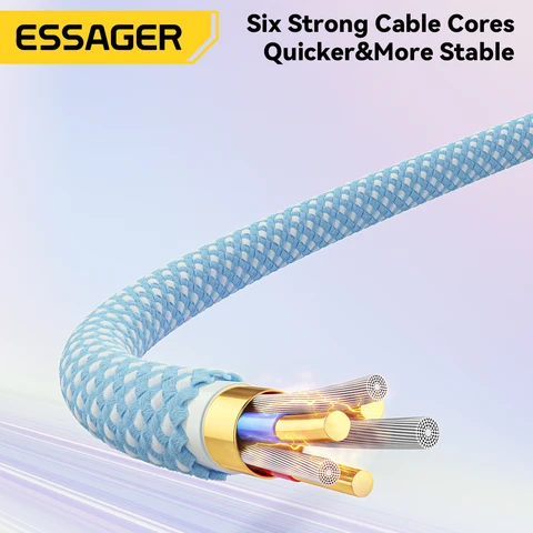 Кабель Essager USB Type C для iPhone и iPad, быстрое зарядное устройство 20W — изображение товара