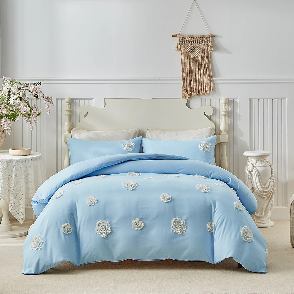 Duvet Cover Bedding Set Twin Full Queen King Size 135x200 Nordic Quilt Cover 240x220 Double Single 3D Floral Bed Linen 200x200