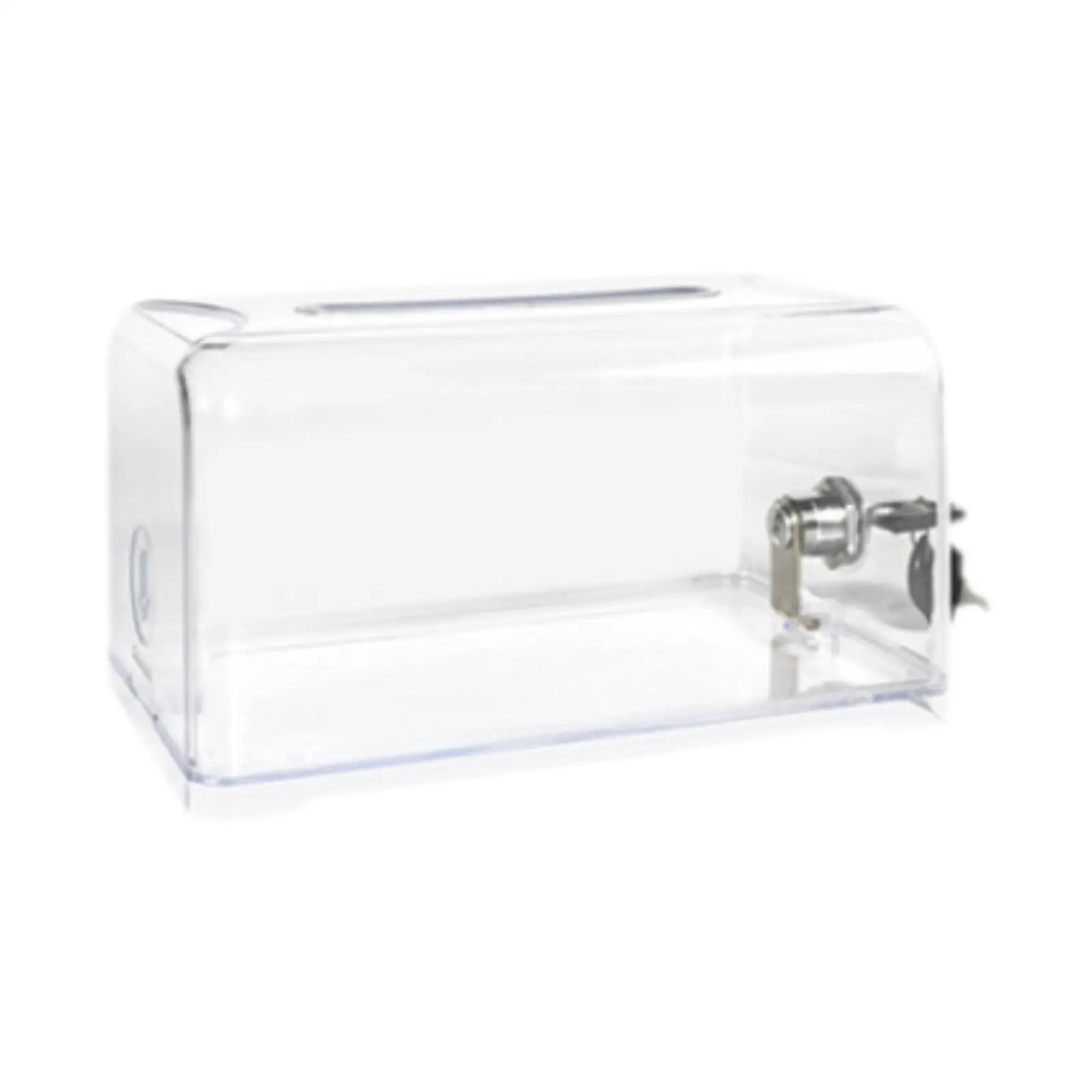 Acrylic Tip Jar Raffling Box Clear Money Box Storage Container for Fundraising Charity
