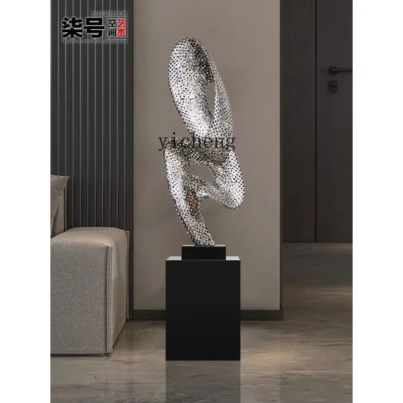 BJ-9  Stainless Steel Floor Ornaments Living Room Advanced Abstract Metal Decorations