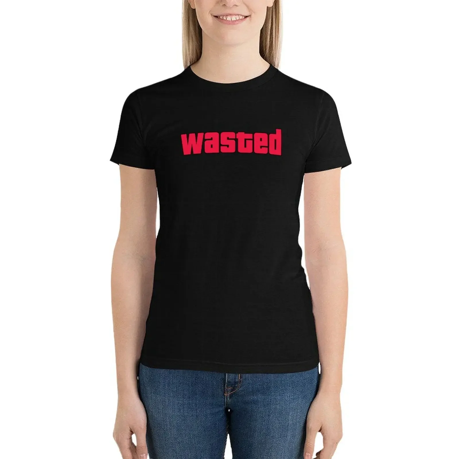 GTA V - Wasted T-Shirt Aesthetic clothing cute tops anime clothes tops for Women