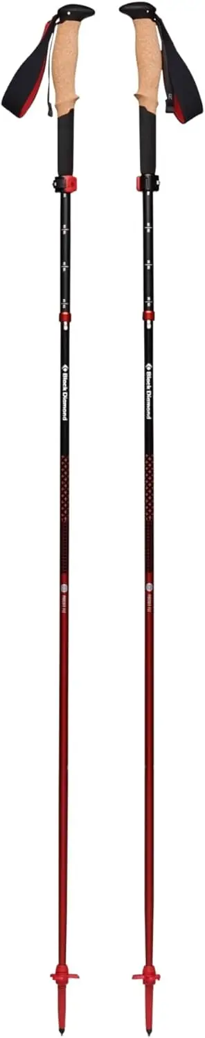 Adjustable Trekking Poles with Cork Grips, FlickLock Aluminum, Lightweight for Hiking & Backpacking