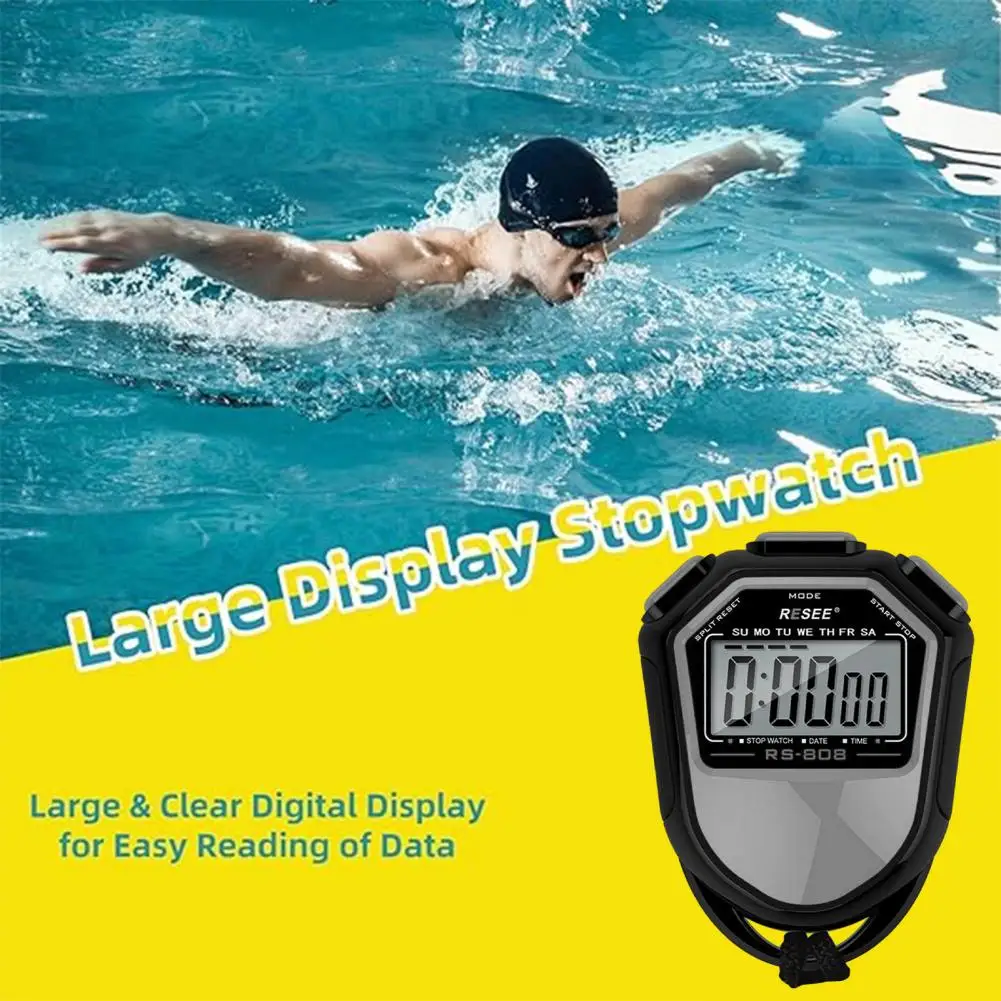 هيكل معزز، مؤقت خفيف الوزن، مؤقت ساعة توقيت للاستخدام، مؤقت ساعة توقيت مقاوم للماء للمدربين الرياضيين للجري