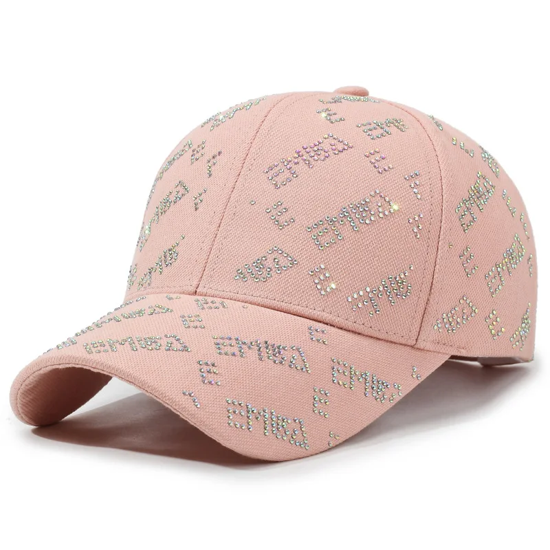 

Spring Autumn New Hot Diamond Letter Baseball Hat Korean Fashionable High-end Sunbonnet Men Women Hip Hop Streetwear Cap