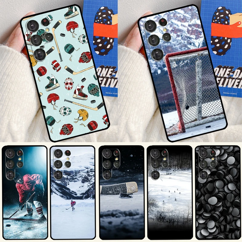 Funda blanda deportiva de Hockey sobre hielo para Samsung Galaxy S25 Ultra S9 S10 S20 S21 S22 S23 S24 Plus S24 FE Funda