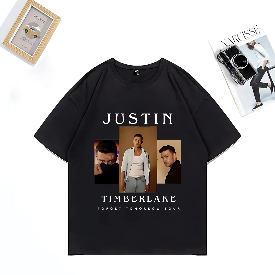 

Justin Timberlake World Tour 2025 Hot sale T-shirt Men Women's Vintage T-shirts short sleeve Fashion Cotton Street Hip Hop Tops