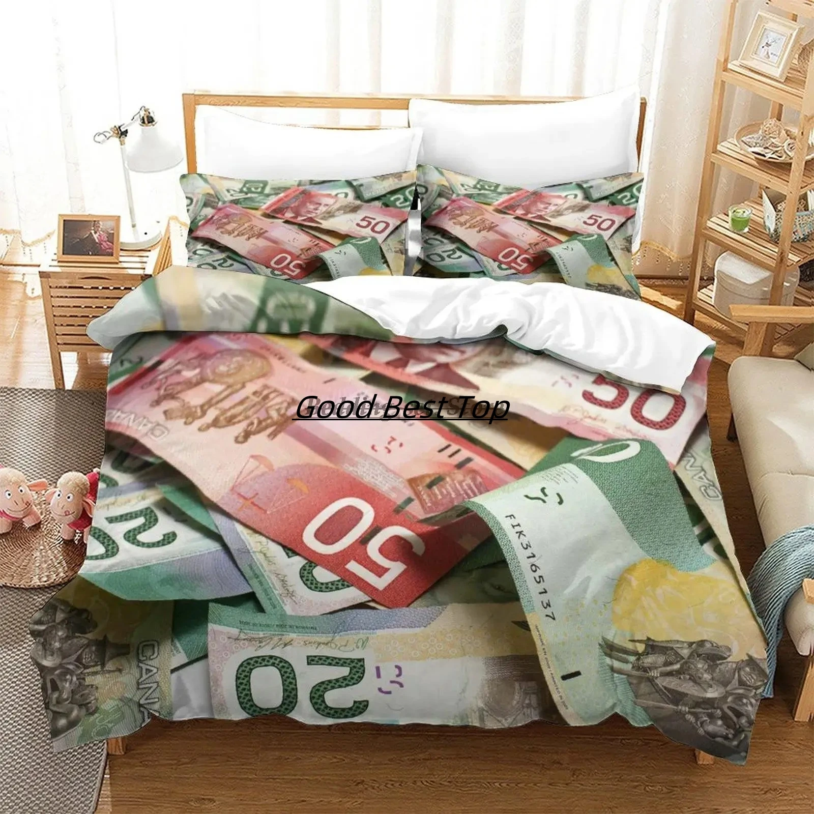 

2023 Canadian dollar Bedding Set Single Twin Full Queen King Size Bed Set Aldult Kid Bedroom Duvetcover Sets 3D Bed Sheet Set