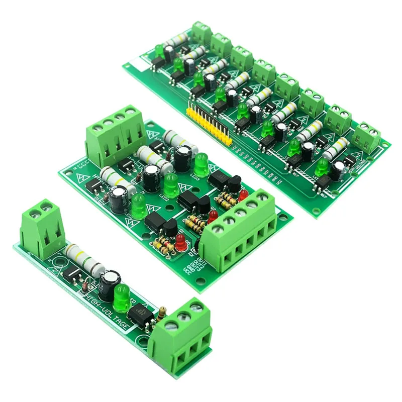 1/3/8 channel AC 220V MCU TTL Level 8 Ch Optocoupler Isolation Test Board Isolated Detection Tester PLC Processors Module