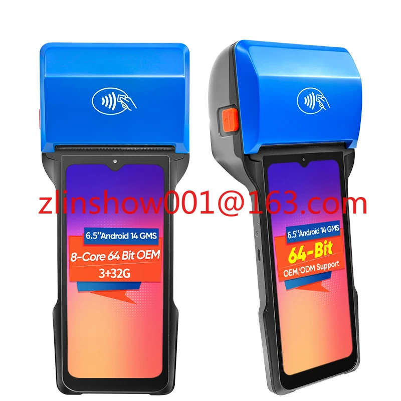 F1s Plus 6.5'' Android 14 POS Machine Label Printer 80mm 64 Bit NFC Mobile Pos Terminal Billing System Pos Manufacturer
