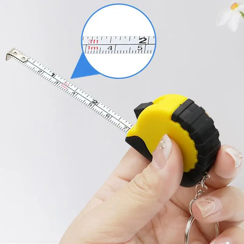 1m Multipurpose Measure Tape With Keychain Small Soft Steel Ruler Portable Mini Gift Metric Inch Tape Measure Measuring Tool