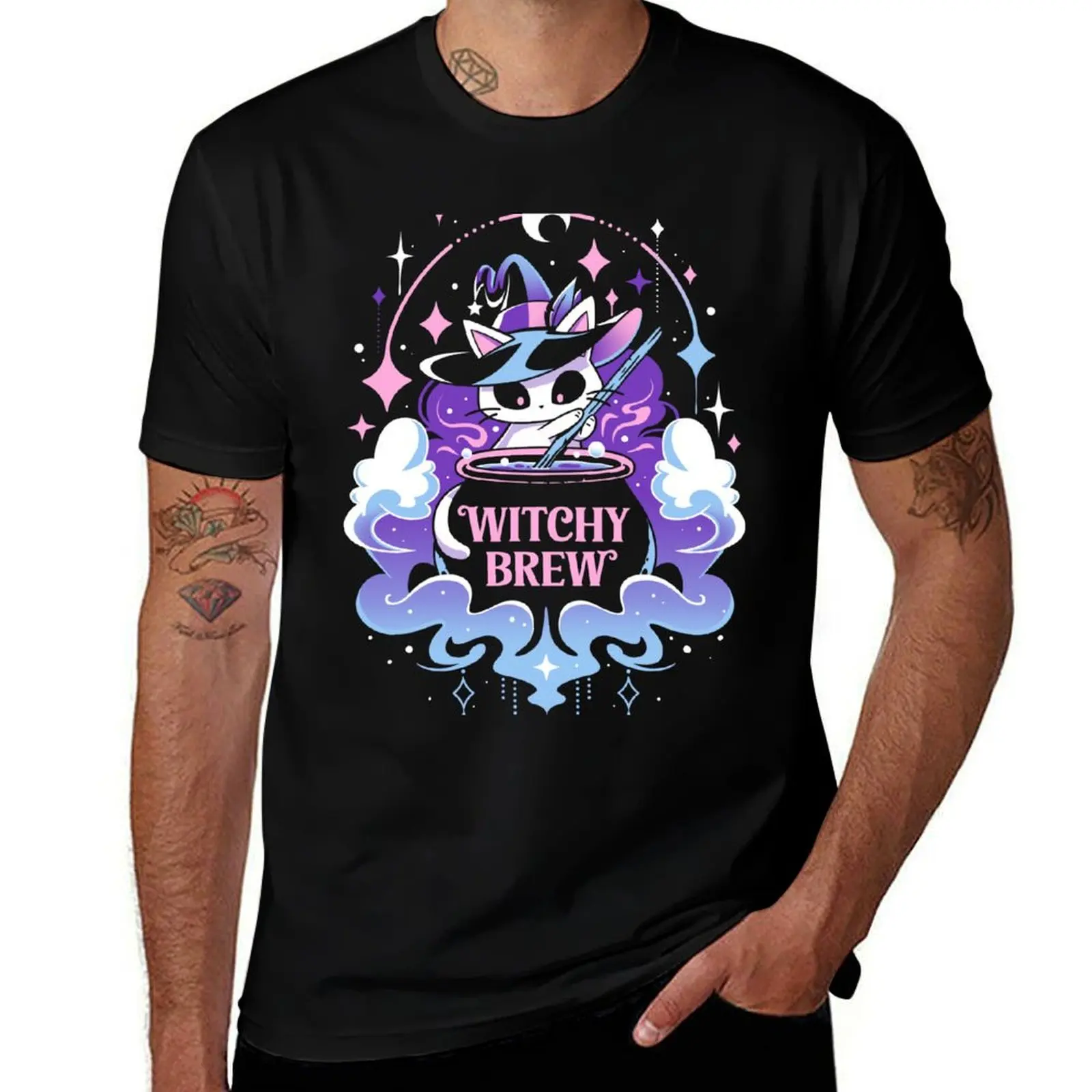 

Witchy Cat Potion - Kawaii Magic T-Shirt man t shirts for men casual cotton t shirt man T-Shirt
