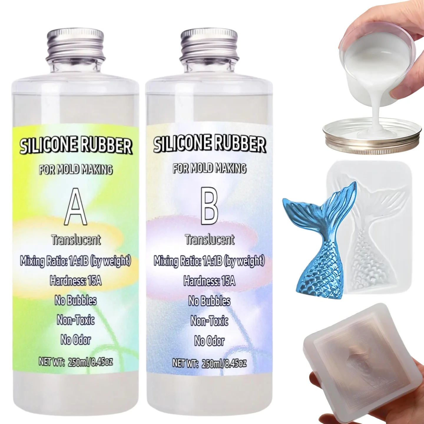 Resin Art Ratio - Odorless Mold Rubber Kit, Resin Silicone
