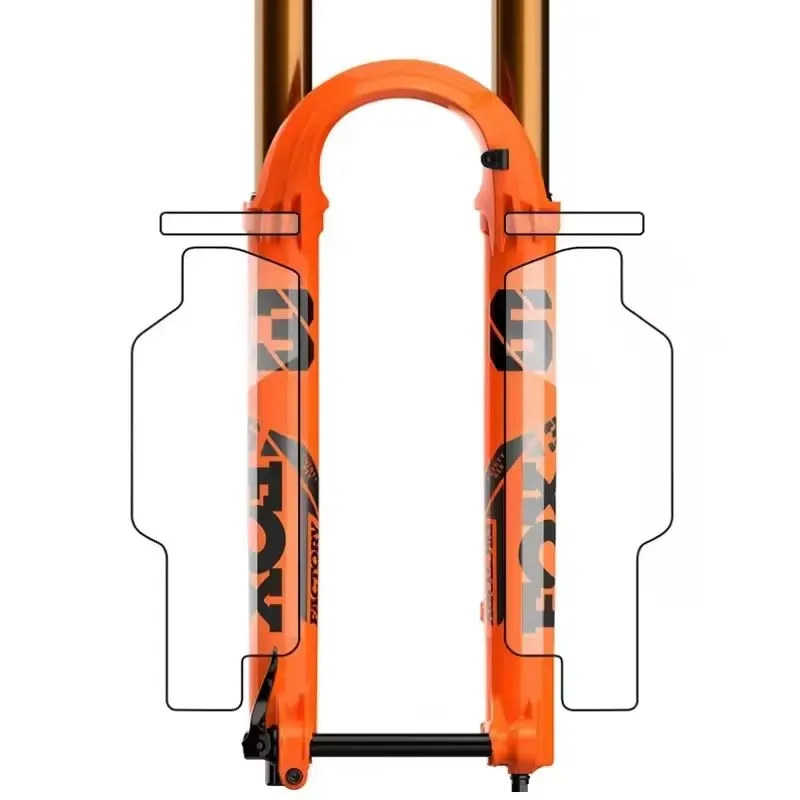 TPU Klare Schutzfolie für Vordergabel Fahrradschutz Aufkleber Kratzfeste Transparente Folie Mountainbike-Aufkleber MTB – Detail 5