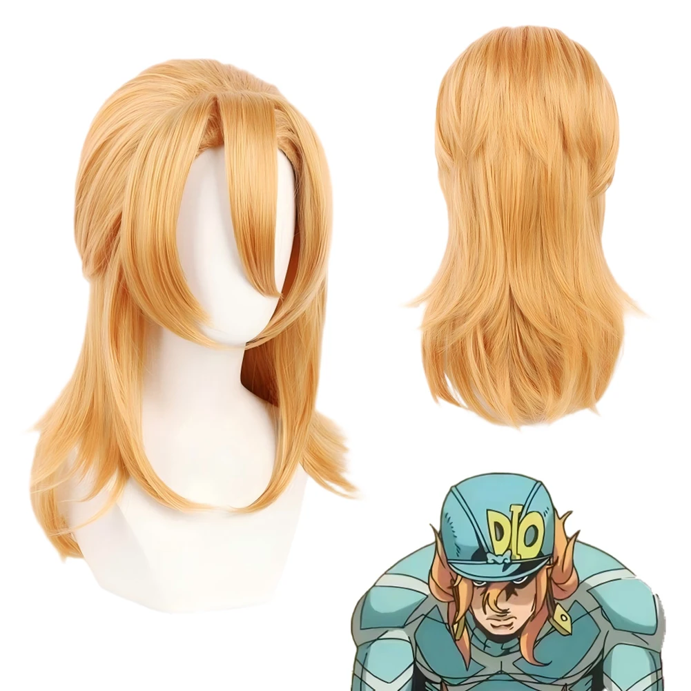 

Fantasia Anime SBR Diego Brando Cosplay Wigs Hair Bizarre Adventure Men Disfraz Costume Accessories Halloween Carnival Prop