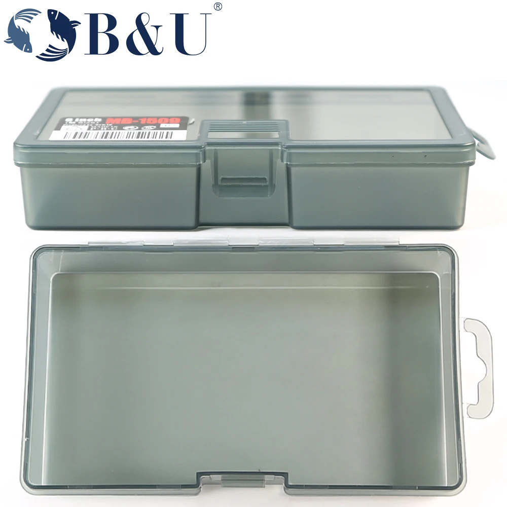 B & U Angeln Box Große Kapazität Schlanke 5-Fächer Klar Deckel Angeln Tackle Box Angeln Zubehör Locken Haken boxen Lagerung