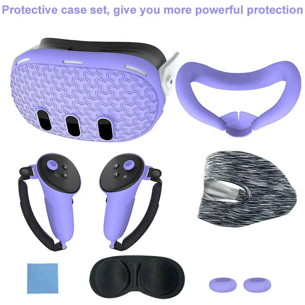 Imagem -02 - Capa Protetora para Meta Quest vr Capa Shell Anti-vazamento Nose Pad Lens Grip Sleeves vr Acessórios Pcs