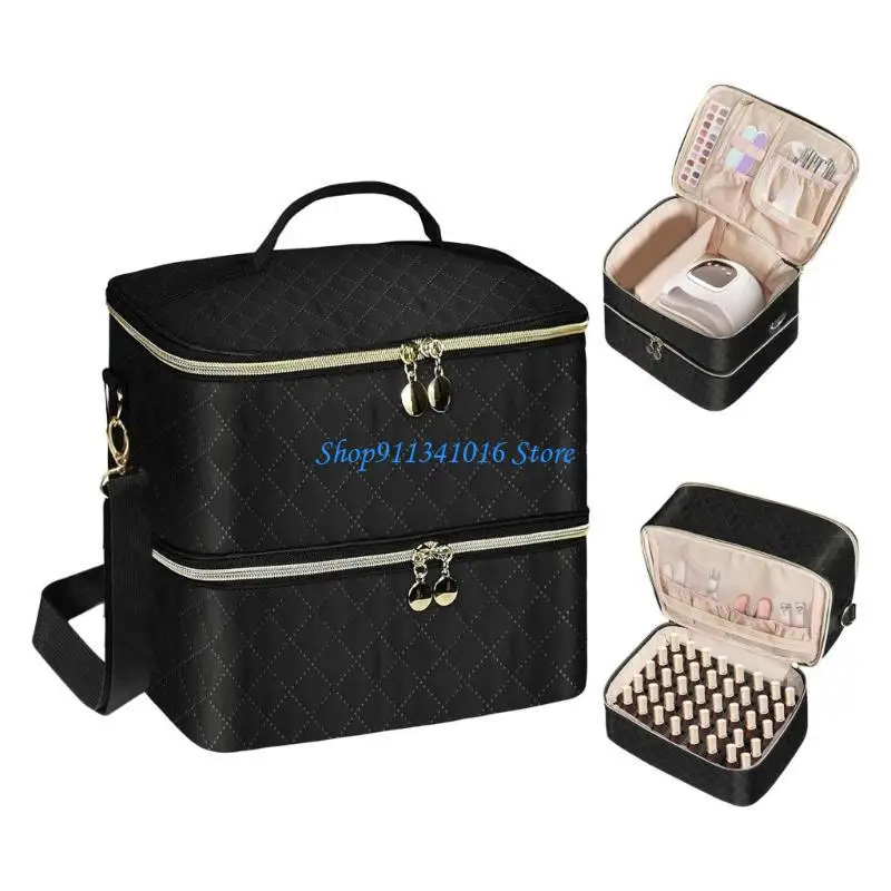  Diamonds Stitching Cosmetic Organizers Reinforced Base For Polish Protective