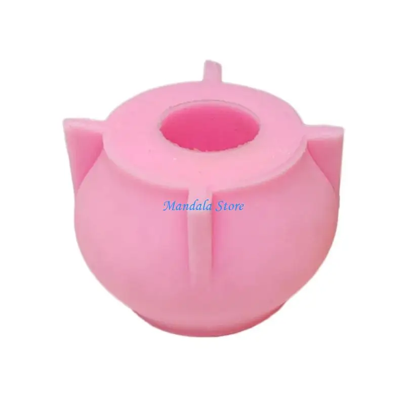 

U2JC Striped Flower Pots Silicone Molds Succulents Plant Resins Molds Concrete Molds