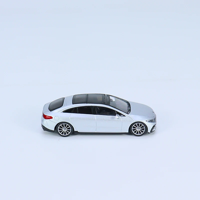 MINIGT-Modèle de voiture en alliage moulé sous pression, véhicule, argent métallique, EQS 580 4MTransit, #508 LHD, 1:64