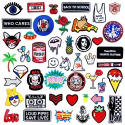WHO CARES DIY Iron On Patches Cloth Mend Decorate Sew On Patch Clothes Apparel Sewing Decoration Applique Badges BACK TO SCHOOL