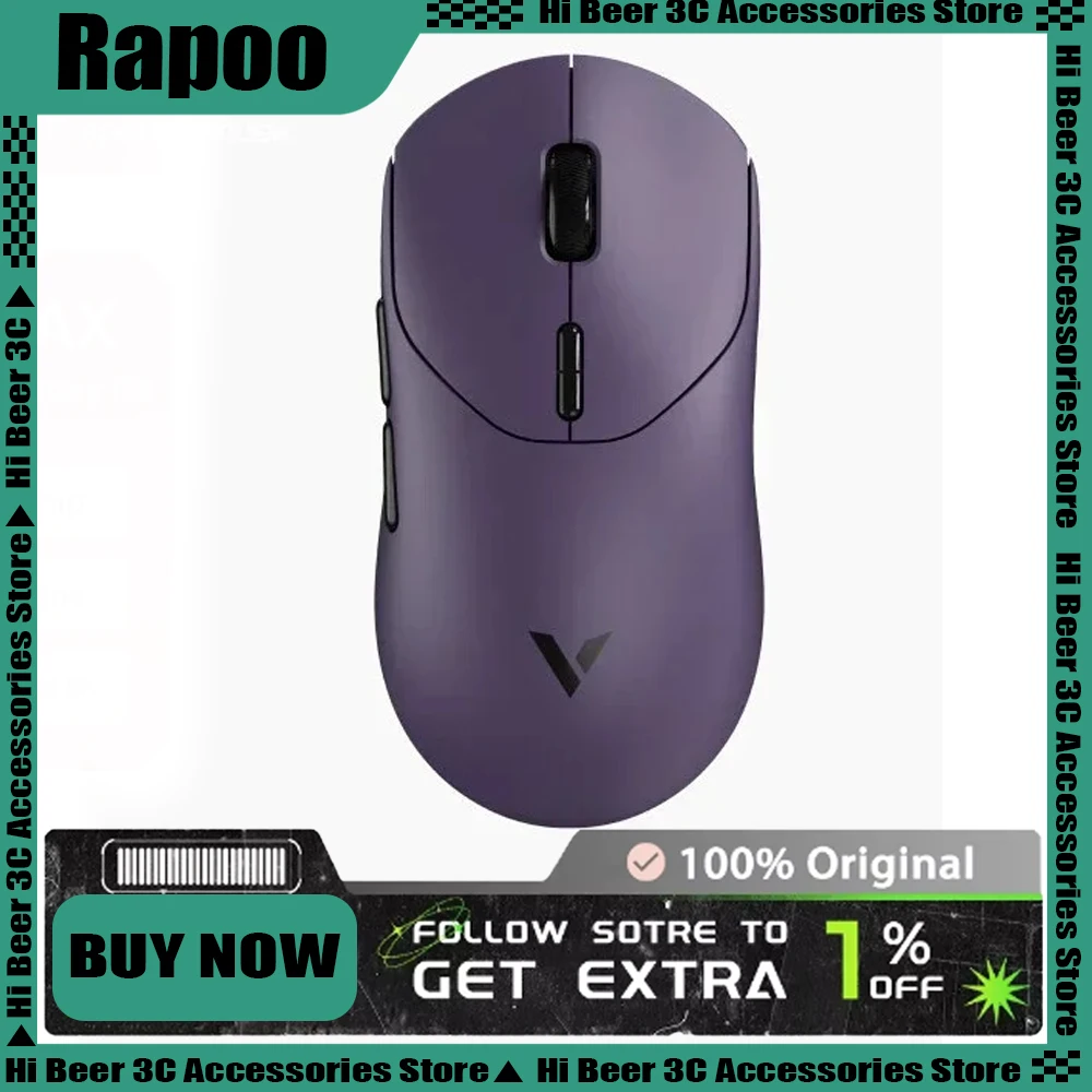

Custom Rapoo VT2 Max Gaming Mouse V+Wireless 2.0 Dual 8K Nordic 54 Chip Long Battery Life Lightweight Ergonomics Office Mouse