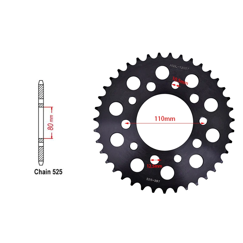 Motorcycle 525 Chain 17T Front 39T Rear Sprocket for Honda CB 750 CB750 Nighthawk F2N F2T M NAS Night Hawk F2-N P R S T V W X Y