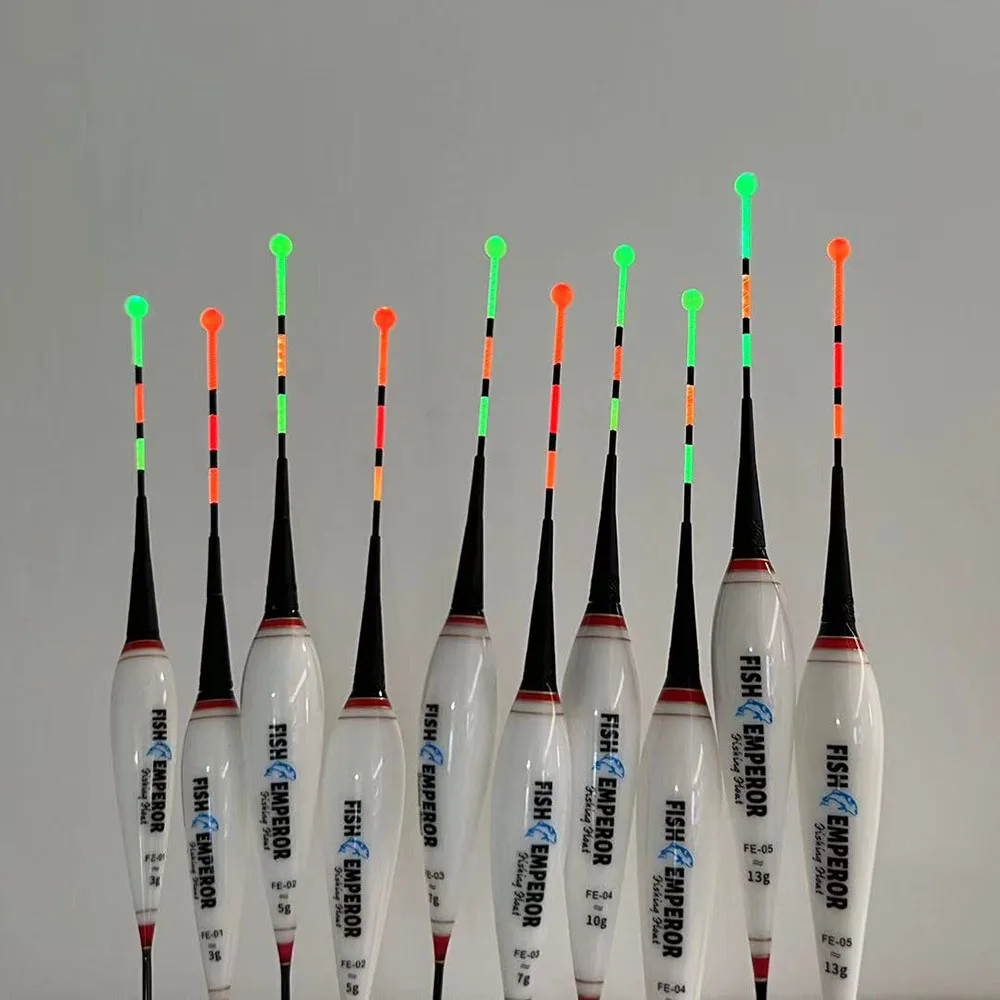 2Pcs/Lot Night Smart Fishing Electronic Float Led Luminous Intelligent Fish Float Buoy Bite Hook Discoloration Top Light Bead