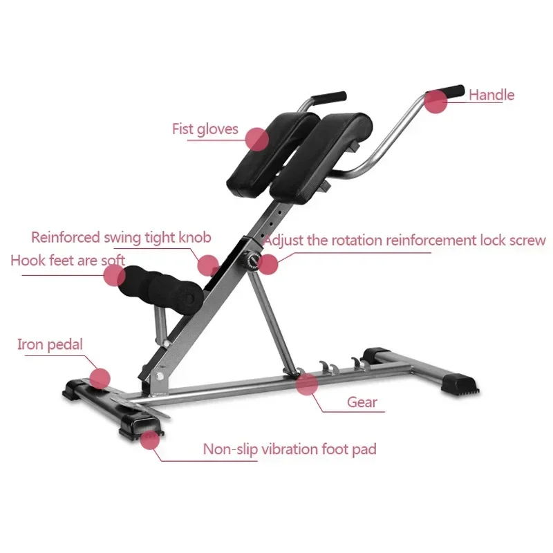 

New Roman Stool Home Fitness Equipment Abdomen Roman Chair Waist Fitness Equipment Foldable Abdominal Muscle Training Fitness Ch