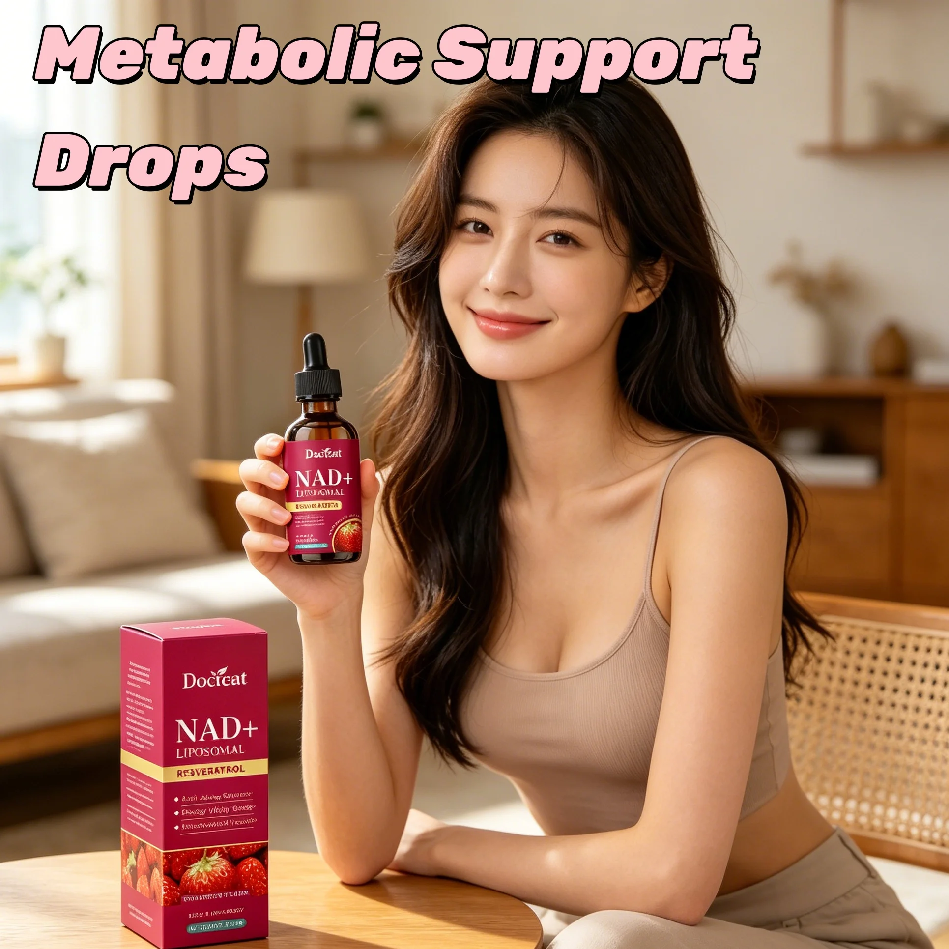 

Organic Strawberry Metabolic Enhancement Drops Suppress Hunger Boost Calorie Burn Healthy Weight Loss Liquid Supplement 60ml