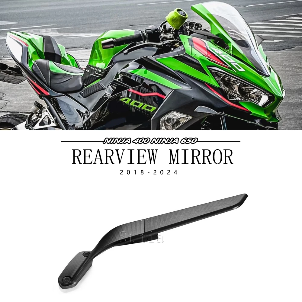 

NINJA 650 Motorcycle Stealth Mirrors Adjustable Aluminum Rear View Mirror For Kawasaki Ninja 650 Ninja 400 2018-2024 NINJA 400