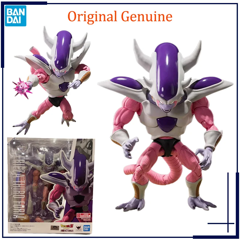 Original Genuine S.H.Figuarts DRAGON BALL Z FRIEZA THIRD FORM Bandai Anime Model Toys Action Figure Gifts Collectible Ornaments