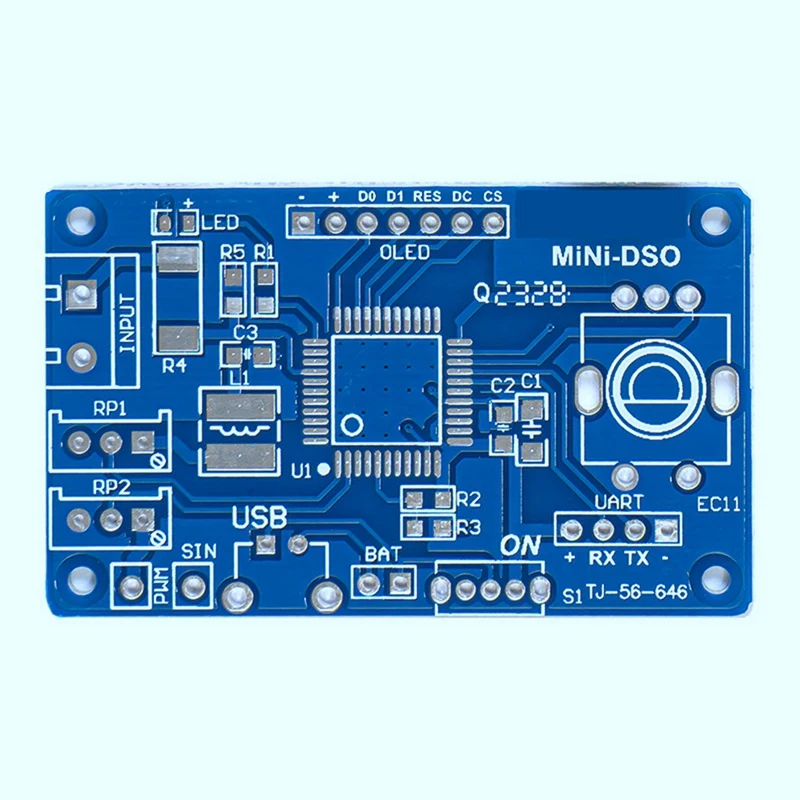 Mini Oscilloscope Numérique, Kit Électronique STC8K8A MCU avec OLED de 0.96 Pouces, pour Projet de Soudage, Analyste de Soudure