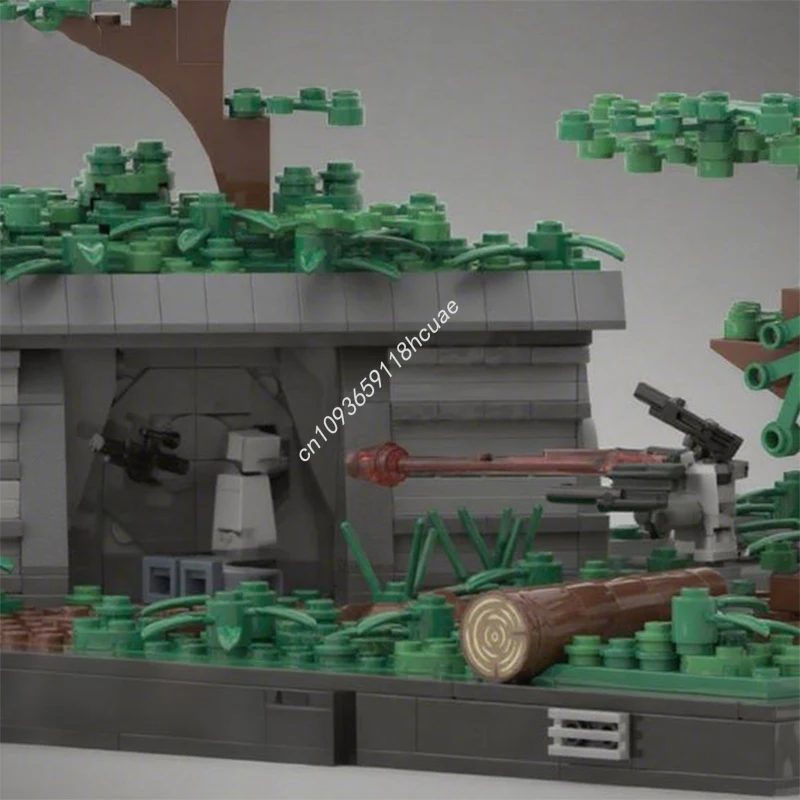 674pcs MOC Endor Bunker Diorama Collection Episode Star Battle UCS Model Building blocks mainan hadiah Natal