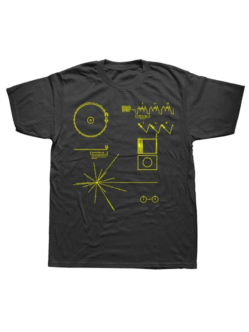 Camiseta Navigator Gold Record, camiseta vintage de algodón puro con cuello redondo para hombre, Quantum Mechanics Physics Science Otaku