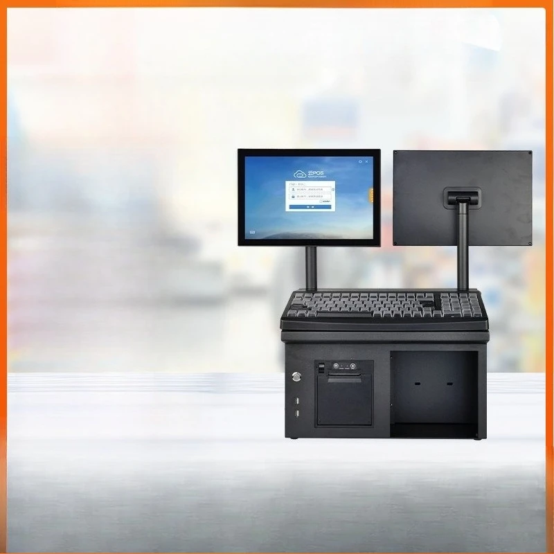 12.1 inch channel cash register, large supermarket chain store scan code cash register all-in-one machine